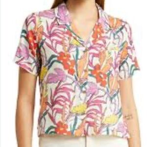 Marine Layer Lucy resort button down in tropical floral size L